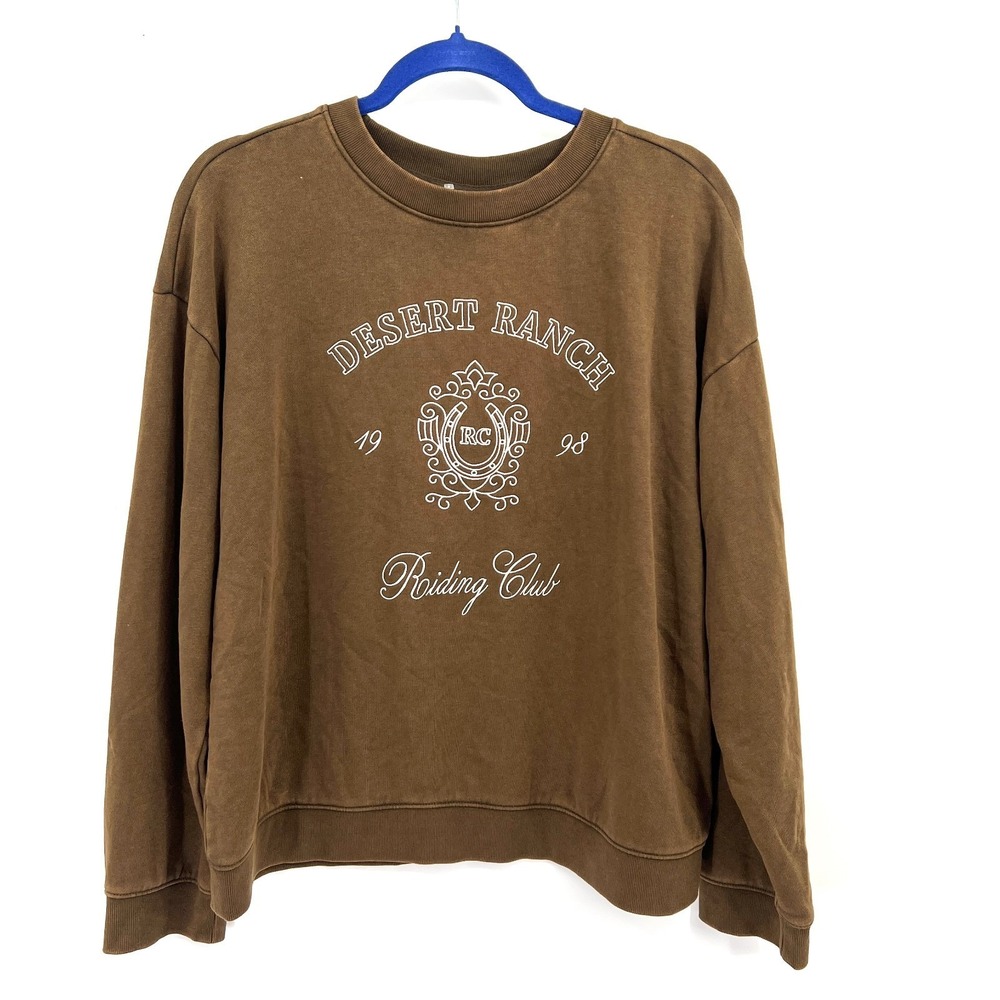 NEW Universal‎ Thread western crewneck coastal cowgirl retro Collegiate prep L